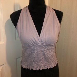NWOT American Eagle Lilac Halter Tie Crop Top